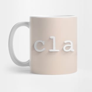 Clarity: Simple, Clean. Find It Mug